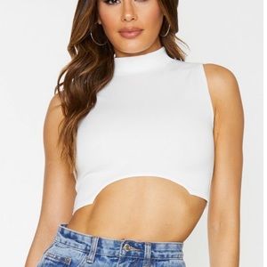 Pretty Little Thing White Crop Top